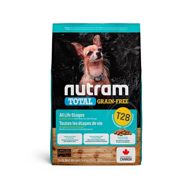 【Nutram 紐頓】T27/T28/T29無穀全能系列狗飼料 5.4kg/12lb(火雞/鮭魚/羊肉/小顆粒、狗糧)