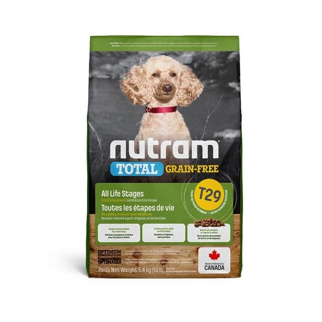 【Nutram 紐頓】T27/T28/T29無穀全能系列狗飼料 5.4kg/12lb(火雞/鮭魚/羊肉/小顆粒、狗糧)