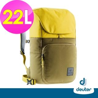 【deuter】中性款UP SERIES SYDNEY都市環保掀蓋後背包22L(3860121黃/戶外休閒/商務旅遊/文青風)