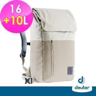 【deuter】中性款UP SERIES SEOUL都市環保掀蓋後背包16+10L(3860221米白/戶外休閒/商務旅遊/文青風)