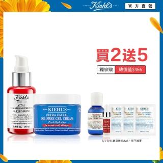 【Kiehl’s 契爾氏】超導清爽修護組(小紅瓶+無油凝凍)