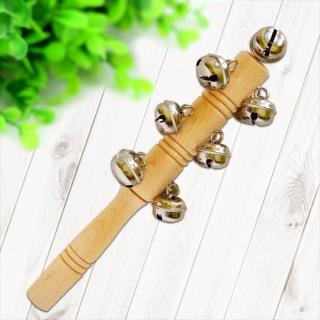 【美佳音樂】打擊樂器 原木/13鈴 棒鈴/手搖鈴(1入)