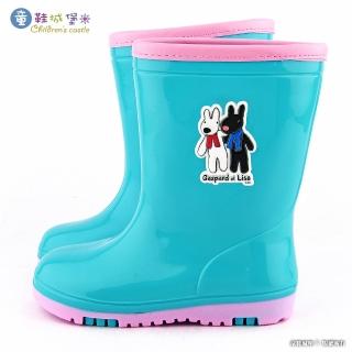 【童鞋城堡】童趣撞色款雨靴 麗莎與卡斯柏(GL7637-綠)