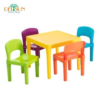 【DELSUN】兒童粉彩桌椅組 粉彩派對