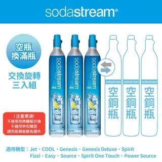 【Sodastream】二氧化碳交換鋼瓶 3入組 425g(您須有3支空鋼瓶)