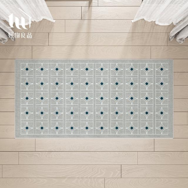 【好物良品】80x160cm_好物設計可水洗烘乾四季通用加密防蟎床邊書房地毯(好物設計 短絨毛地毯 床邊地毯)