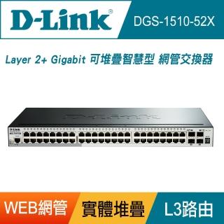 【D-Link】52埠可堆疊智慧型 網管交換器(DGS-1510-52X)