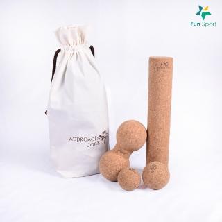 【Fun Sport】軟木筋膜療氧組 3件組 Approach Cork(花生球 推打棒 大小球)