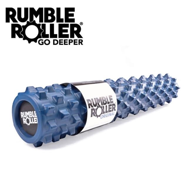 【Rumble Roller】深層按摩滾輪 狼牙棒 長版76cm 標準硬度(瑜珈柱 按摩滾筒 筋膜放鬆 瑜珈滾筒)