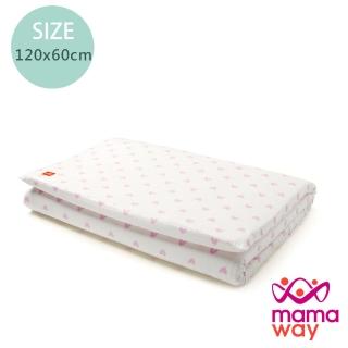 【mamaway 媽媽餵】愛心床墊套120x60cm  共2色(寢具/嬰兒床套/寶寶床包)