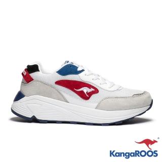 【KangaROOS】男 BLAZE 都會老爹鞋/休閒鞋(白/灰-KM91158)