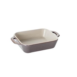 【STAUB】長方形陶瓷烤盤14x11cm/0.4L-復古灰/綠松石2色任選(德國雙人牌集團官方直營)