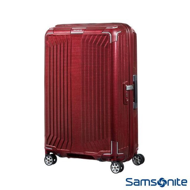 Samsonite 新秀麗【Samsonite 新秀麗】30吋Lite-Box耐衝擊Curv垂直線條行李箱(深紅)
