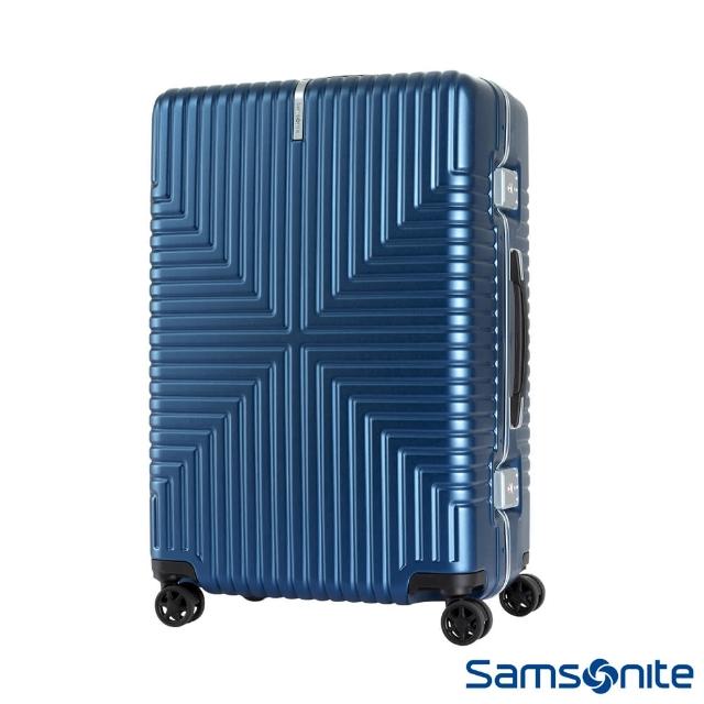 【Samsonite 新秀麗】28吋Intersect 高質感PC鋁框硬殼TSA行李箱(海軍藍)