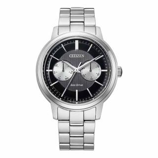 【CITIZEN 星辰】GENTS光動能不鏽鋼日期顯示-黑色39.5mm(BU4030-91E)