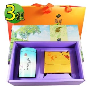 【龍源茶品】金萱烏龍高山茶葉茶包30包+凍頂烏龍茶葉150g禮盒 3盒組(新年禮盒)