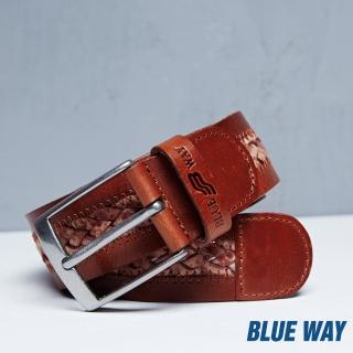 【BLUE WAY】男款 BW 編織 皮帶 -BLUE WAY