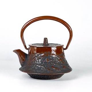 【福介商店】南部鐵器 日本鑄鐵茶壺 寶星堂 富士型山水急須 0.25L(泡茶壺 沖泡壺 小茶壺 小鐵壺)