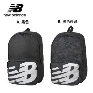 【NEW BALANCE】 NB 大LOGO後背包_中性_黑色/黑色迷彩_BG01009GBK/BG01009GCMO(2款任選)