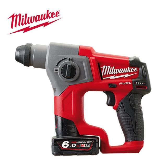 【Milwaukee 美沃奇】12V鋰電無碳刷免出力鎚鑽-M12CH-602C 原廠公司貨(雙6.0電池套裝組)