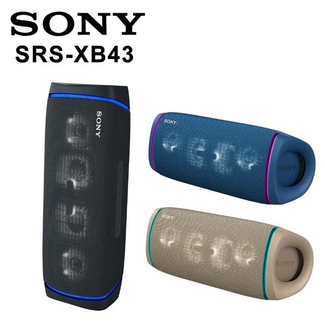 【SONY 索尼】SRS-XB43 EXTRA BASS 無線藍牙喇叭(公司貨)