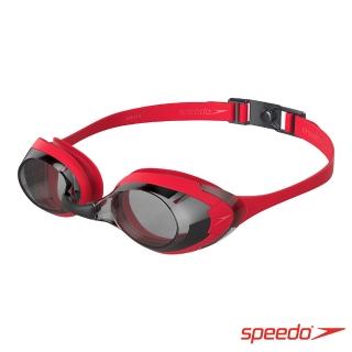 【SPEEDO】成人運動泳鏡 Cyclone 3(紅/黑)