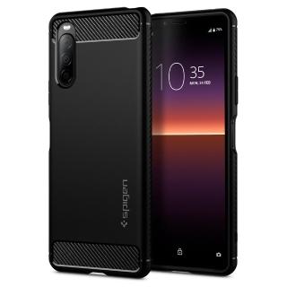【Spigen】Sony Xperia 10 II Rugged Armor-軍規防摔保護殼-含吊飾孔:黑(SGP)