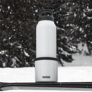 【SIGG】瑞士百年SIGG H&C  不銹鋼保溫瓶 - 附杯 - 500ml - 純雪(貼心附杯 方便飲用)