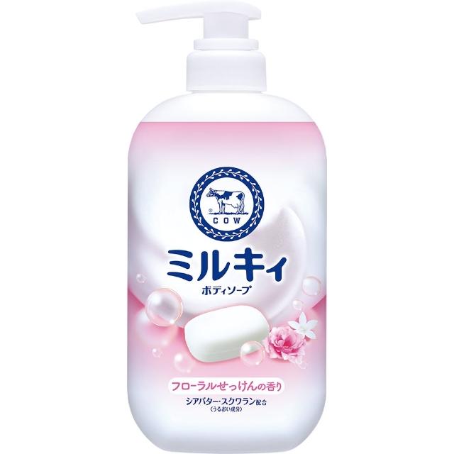 【日本牛乳石鹼】牛乳精華沐浴乳500mlx3入(乳木果油/角鯊烷/玫瑰花香/柚子果香/清新皂香)