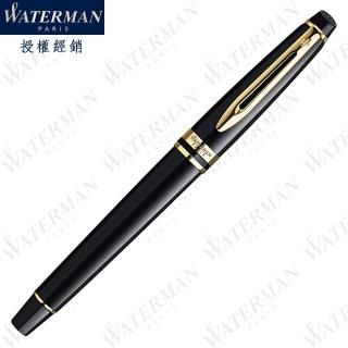 【WATERMAN】新版 權威系列 麗雅黑金夾 F尖 鋼筆 法國製造(EXPERT系列)