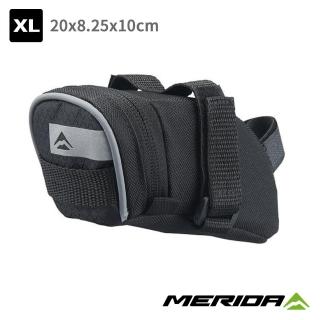 【MERIDA 美利達】自行車座墊包 黑/灰 XL號(車包/坐墊/包袋/收納/置物/環島/單車)