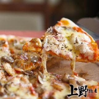 【上野物產】美味六吋牽絲培根比薩披薩 x4片組(120g±10%/片)