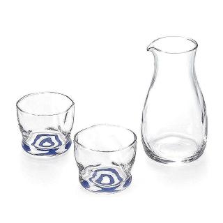 【ADERIA】手仿陶蛇目清酒壺杯組(1壺+2杯)