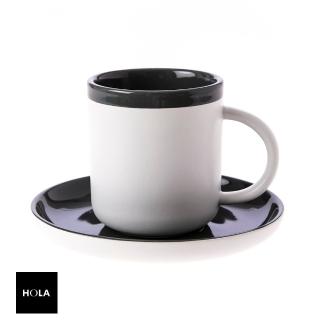 【HOLA】La Cafetiere 風格杯碟組 灰色