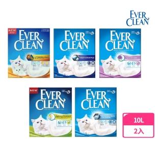 【EverClean 藍鑽】歐規結塊貓砂10L-2入組