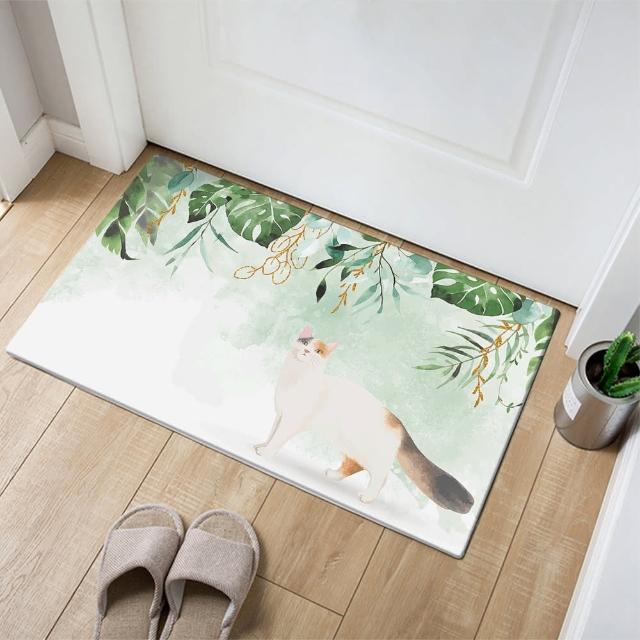 【半島良品】頂級防油防滑皮革地墊_45x75cm(廚房 門口 止滑 防水 免打理 回彈 地墊 地毯 防摔)