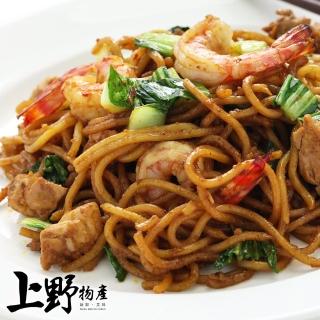 【上野物產】台灣汕頭沙茶炒麵 x4包(300g±10%/麵體+醬料/包)