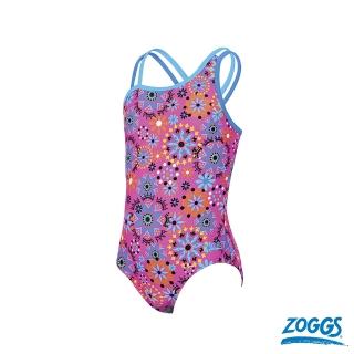 【Zoggs】童話粉紅花斜肩連身泳衣(青少女)