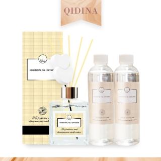【QIDINA】經典仿木珪藻土擴香瓶+200ml精油補充瓶(1+2超值組合)
