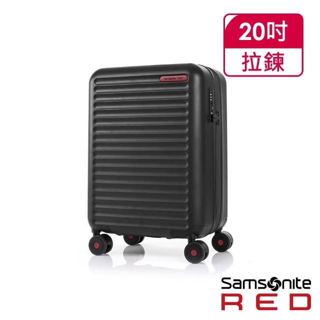 【Samsonite RED】20吋Toiis C 極簡線條可擴充PC硬殼登機箱(黑)