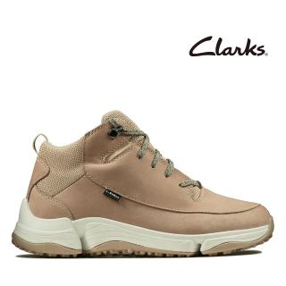 【Clarks】城市漫遊 C. Shell 防潑水輕戶外三瓣底高筒休閒女鞋(沙色)