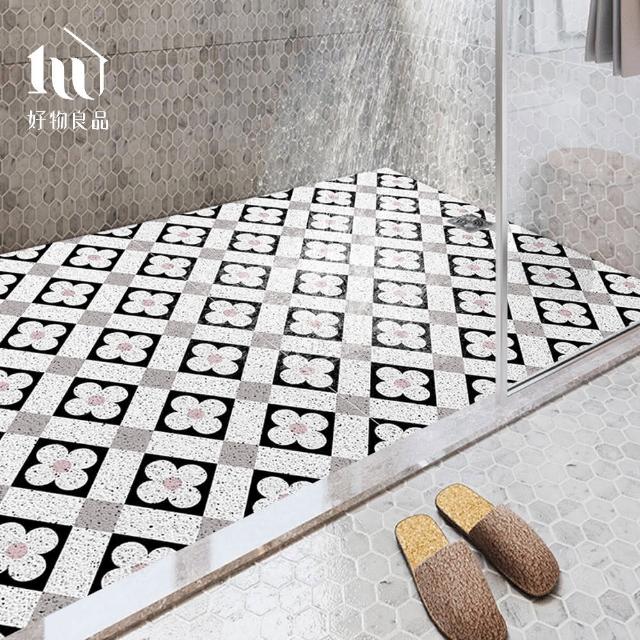 【好物良品】120x120cm_大尺寸獨家設計可剪裁浴室防滑絲圈瀝水墊(陽台止滑腳踏墊 瀝水地墊)