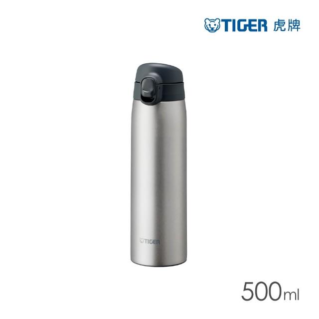 【TIGER 虎牌】買1送1 彈蓋雙層不鏽鋼保溫瓶 500ml(MCT-T050 真空保溫杯/保冰隨行杯)