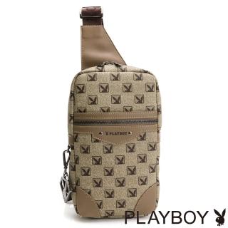 【PLAYBOY】單肩背包  復刻摩登Hotshot系列(咖啡色)