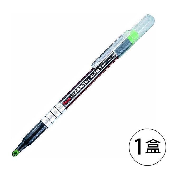 【Pentel 飛龍】S512 螢光筆K 綠 12入(1盒)