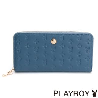 【PLAYBOY】ㄇ拉長夾 Colorful Bunny系列-(藍色)
