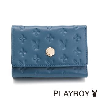 【PLAYBOY】短夾 Colorful Bunny系列(藍色)