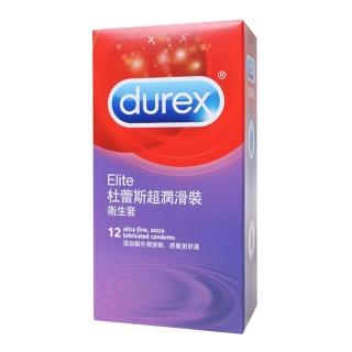 【Durex 杜蕾斯】杜蕾斯Durex-超潤滑裝保險套12入(情趣用品.保險套)