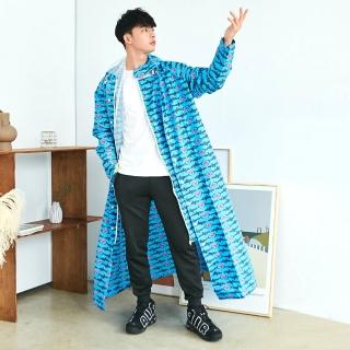 【rainstory】龐克鯊魚連身雨衣-XL號