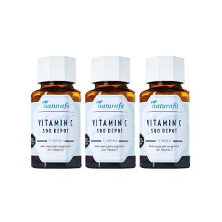 【Natural Fit 活粒適】維生素C 緩釋型 三入組 70粒/入(緩釋型維他命C 抗氧化膠原蛋白促進補鐵吸收)